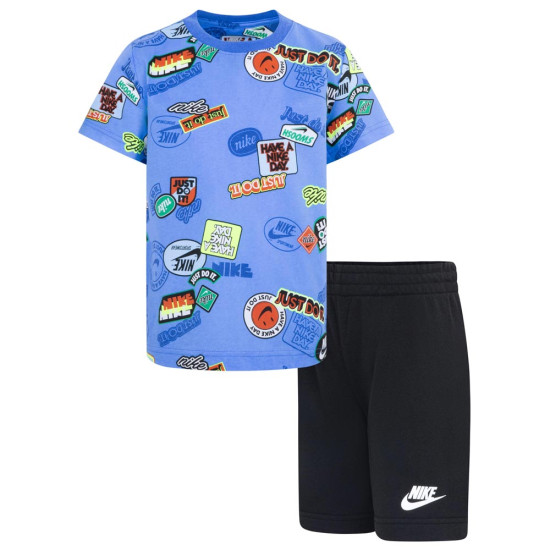 Nike Παιδικό σετ Sportswear Allover Print French Terry Shorts Set